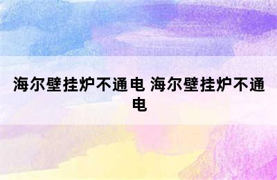 海尔壁挂炉不通电 海尔壁挂炉不通电